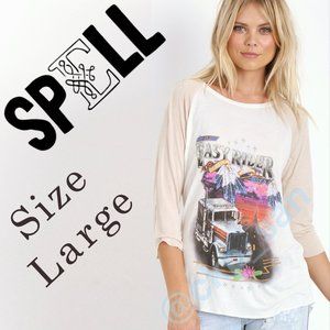 Spell & The Gypsy Collective Easy Rider Raglan Tee Sz Large